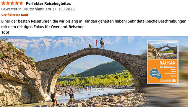 Positives Kundenfeedbacj zum Stefan Loose Travelhandbuch Balkan - Die Adriaroute